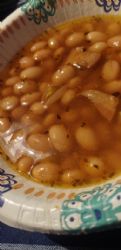 White beans in a crockpot