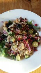 Cashew  and  pomegranate  quinoa salad