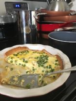 Quiche with peas 