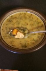 Kale Sweet Potato Salmon Soup