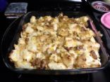 Sasuage & Caramelized Onion Bread Pudding-From Cooking Light Magazine