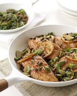 Sautéed Chicken with Olives, Capers and Roasted Lemons