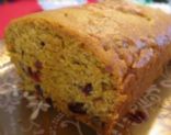 Cider pumpkin bread with Craisins and Pecans