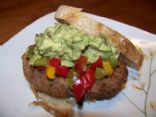 Turkey Burgers with Peppers and Avocado