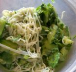 Zucchini and Shirataki Noodles with Cottage Cheese and Chive Sauce