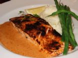 Spiced Salmon with mustard sauce