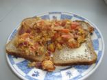 Summery Salsa Eggs (on bread)