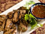 Grilled Pork Kabobs with Red Chile Sauce
