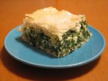 Almost Fat-free Spinach Pie