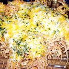 Baked spaghetti with chicken