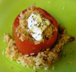 Salmon stuffed pepper