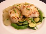 Seared Halibut with Lemon and Chives            