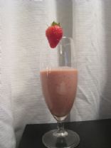 Strawberry banana chocolate smoothie