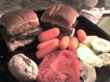 Savory Sliders with wheat rolls