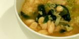 Spinach & Leek White Bean Soup w/ Couscous
