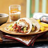 Egg & Cheese Breakfast Tacos with Homemade Salsa
