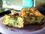 potato, spinach and ham omlette loaf