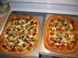 Whole Wheat Pizza w/ Turkey Pepperoni & Veggies