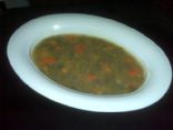 Simple Lentil Soup w/ Mashed Sweet Potatoes