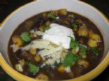 black bean and hominy soup