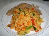 Couscous with spiced Zucchini, Carrot and Bell Pepper