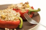 Barley-Stuffed Peppers with Apples, Pecans, and Stilton Cheese