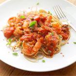 Spaghetti with Tomatoes & Shrimp