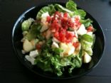 Apple salsa and cheese salad