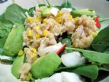 Crab & Baby Spinach Salad with Lemon Shallot Dressing 