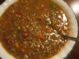 Lentil Vegetable Soup with Wild Rice
