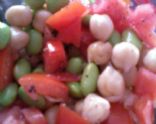 Edamame, ChickPeas, Tomatoes Salad