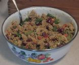 Tangy & crunchy whole wheat pasta salad
