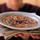 WHITE BEAN SOUP WITH SMOKE SALMON AND CHIVES