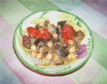 Casserole of Chickpeas, Eggplant, and Tomatoes