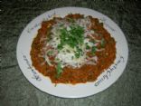 Spaghetti Squash & Meat Sauce