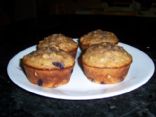 Blueberry/Banana Wheat and FlaxPlus Granola Muffins