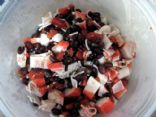 Savory Black Bean tomato and crab salad