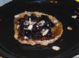 Wheat Oat Flax Pancakes With Blueberries & Almonds