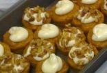 Pumpkin Cupcakes with Cream Cheese Icing & Toasted Walnuts