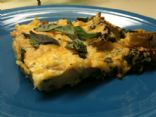 Spinach Potato Frittata Pizza