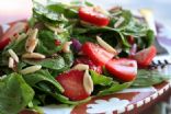 spinach, strawberry, and chicken salad