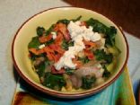Lap-Band Friendly: Wilted Spinach with Blue Cheese, Bacon and Onion