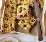 Blackberry & coconut squares