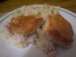 Chicken & biscuits w/ mashed potatoes & country gravy