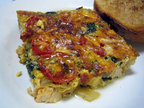 Chicken and spinach quiche recipe