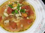 Chicken Soup with Tomatoes and Beans