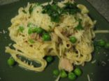 Linguine w/Garlicky Clams & Peas