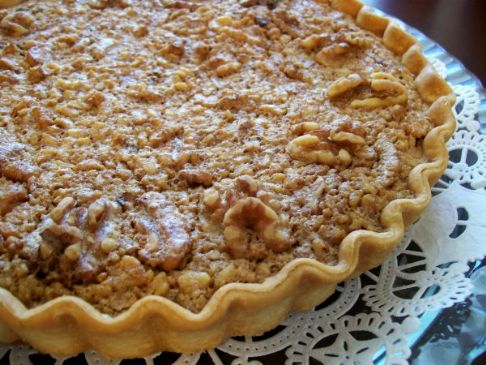 Walnut Maple Syrup Pie Recipe | SparkRecipes