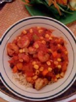 Shrimp, Corn and Black Bean stew