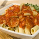 Rigatoni with sausage and beans